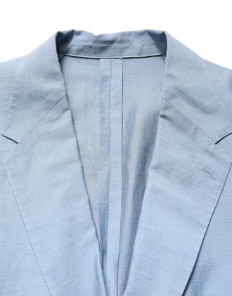 Dolce & Gabbana Single-Breasted Linen Blazer - Blue