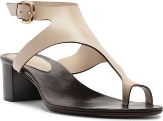 Alexandre Birman Eliah Block Heel Sandal in Shell at Nordstrom, Size 10.5