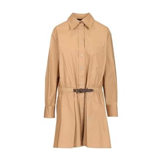 Federica Tosi Shirt Dress - female - Federica Tosi - Shirt Dresses - Beige - XS - Dresses