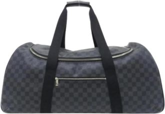 Louis Vuitton Tweedehands Canvas Louis Vuitton tassen - Heren - Vintage Weekendtas - Grijs - ONE Size - Vintage