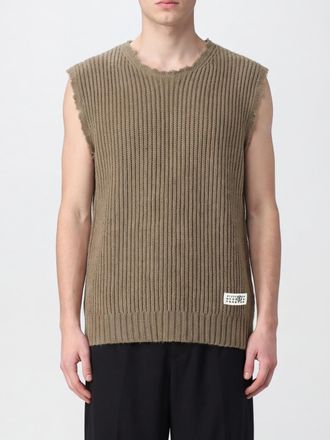 Maison Margiela Gilet in maglia di misto lana con logo Numeric