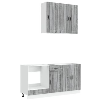 vidaXL Unidad De Cocina Porto 5 Uds. Sonoma Gris Madera De Ingenier&iacute;a Vidaxl