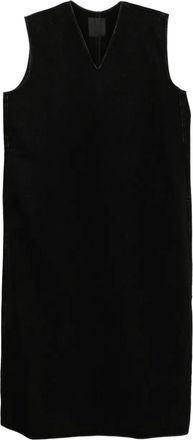 JNBY Abito denim con scollo a V - Nero