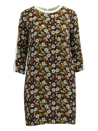 Sandro Mini-jurk met bloemenprint en uitgesneden mouwen - Zwart