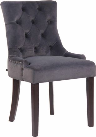 Clp Clp - Silla De Comedor Aberdeen En Terciopelo Gris Oscuro Antiguo