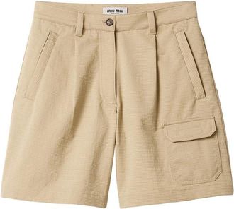 Miu Miu Logo-detail Tailored Shorts