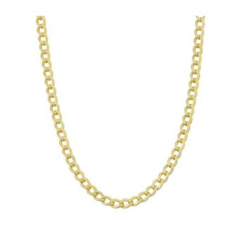 Pompeii3 14k Yellow Gold Filled 3.2mm High Polish Miami Cuban Curb Link Chain Necklace