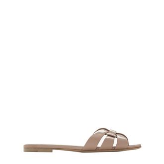Saint Laurent Sliders, female, Pink, Size: 10 US Straps Flat Sandals