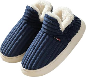 Generic Slipper Booties For Women Men Cozy, Cozy Cloud Stylish Slipper Fuzzy Plush Booties with Thick Sole Anti-Slip Comfort Design (Blue,2)