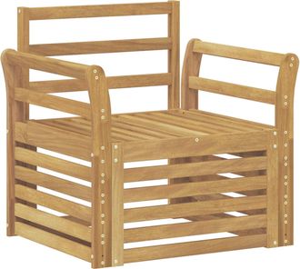 vidaXL Conjunto De Sof&aacute;s De Exterior Madera De Acacia S&oacute;lida Blanco Vidaxl