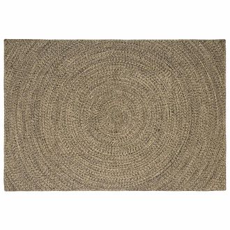 vidaXL Alfombras De &Aacute;rea Natural Y Negro 160 X 230 Cm Yute Vidaxl