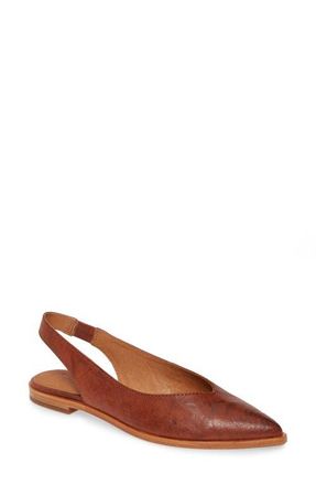 Frye Kenzie Slingback Flat in Cognac at Nordstrom, Size 8.5