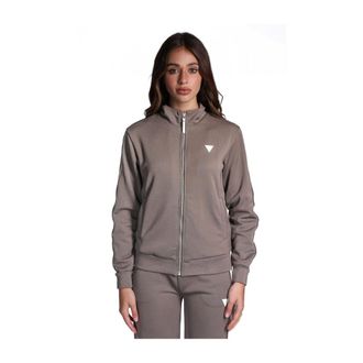 Guess Zip-throughs, female, Gray, Size: XS Marlene Zip Sweatshirt