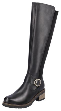 Remonte Stiefel REMONTE, Damen, Gr. 37, Varioschaft, schwarz, Leder, Textil, Schuhe Stiefel, mit elastischem Stretchmaterial