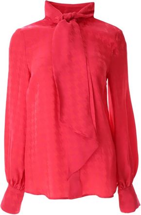 Msgm Jacquard Blouse - Dames - Blouses - Roze - S - Overhemden