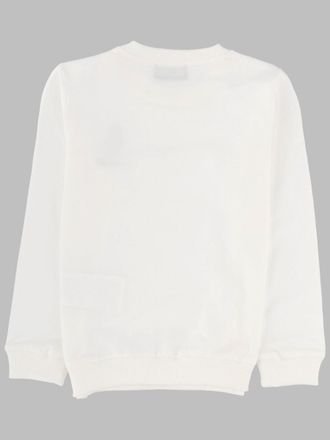 Moschino Logo Cotton Sweatshirt - White