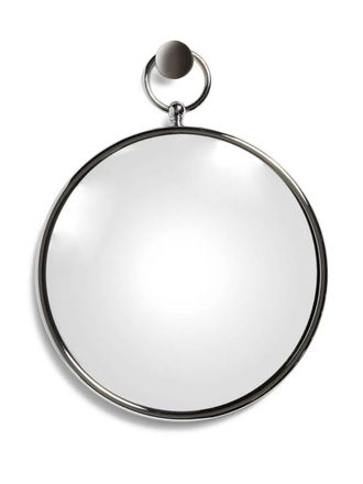 Fornasetti Specchio Magic a cerchio con cornice cromata - Bianco