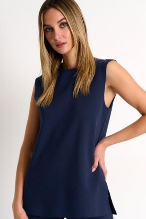Shan Elegant Sleeveless Top in Navy at Nordstrom, Size 4