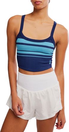 Free People FP Movement All Clear Stripe Camisole in Midnight Navy Combo at Nordstrom, Size X-Small