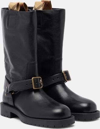 Burberry Botas Soft Saddle de piel
