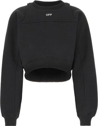 Off-white Felpa - Dames - Sweatshirts - Zwart - M - Katoen - Hoodies & sweatvesten