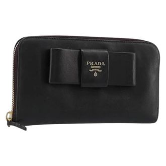 Prada Pre-owned Wallets, female, Black, Size: ONE SIZE Pre-owned Vintage Long Wallet
