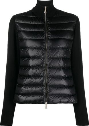 Moncler Knitted-sleeve Puffer Jacket