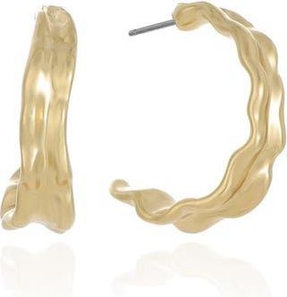 Ettika Hammered Hoop Earrings in Gold at Nordstrom Rack