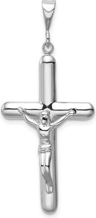 Diamond2Deal 14k White Gold Crucifix Pendant