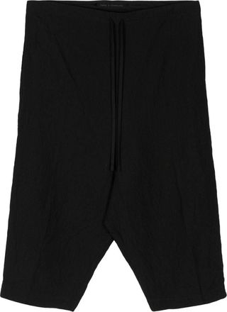 Forme Dexpression drop-crotch shorts - men - Linen/Flax/Cotton - L - Black