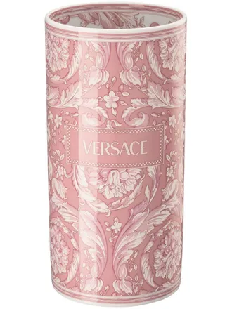 Versace Barocco porseleinen vaas (24 cm) - Roze