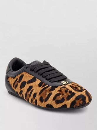 Dolce & Gabbana leopard-print calfskin low-top sneakers