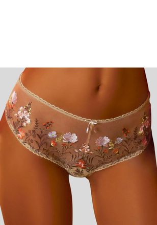 Lascana Stringpanty LASCANA Maria, Damen, Gr. 40/42, braun (toffee, bunt), Mesh, Obermaterial: 76% Polyamid, 21% Polyester, 3% Elasthan, figurbetont, Unterhos