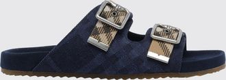 Burberry Sandalo Urchin in camoscio goffrato check