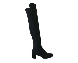 Stuart Weitzman Womens Mid Suede With Elastic Back Knee Boot