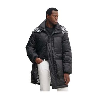 Versace Jeans Couture Heren, Jassen, Zwart, Maat: 2XL Leer