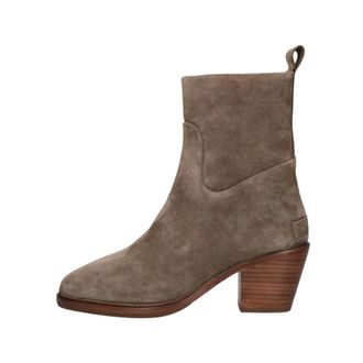 Shabbies Amsterdam Joan Ankie Enkellaarsjes - Dames - Schoenen - Beige - Maat: 38 EU