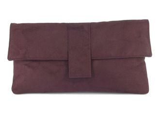 Loni Fab Large Faux Suede Clutch Shoulder Bag
