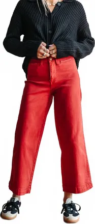 OAT New Yor Hign Rise Wide Leg Pant In Rust