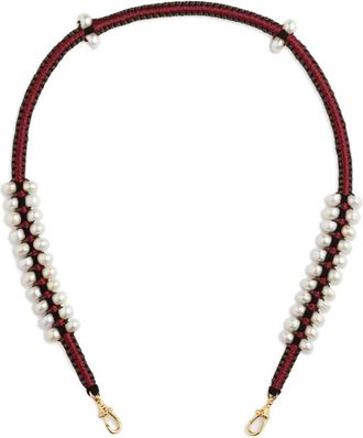 Marie Lichtenberg Collana di perle Ica - Rosso