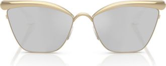 Michael Kors Scottsdale 56mm Cat Eye Sunglasses in Light Gold /Silver Mirror at Nordstrom