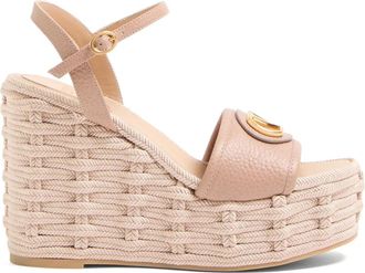 Valentino Garavani Sandali VLogo Signature con zeppa 120mm - Rosa