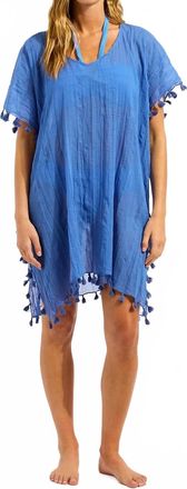 Seafolly Amnesia Kaftan Coverup In Sapphire