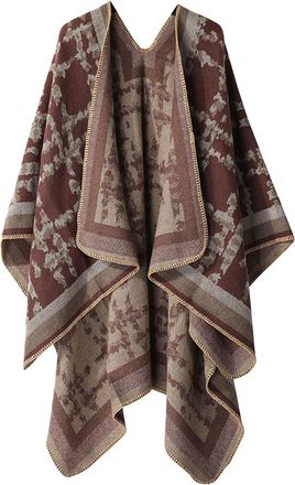 Generic Unusual Gifts Women Womens For Birthday Female Xmas Present Ideas Stocking Fillers Mum Ladies Womens Winter Knitted Shawl Wrap Cape Coat Scarf Windpro