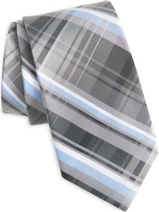 Calvin Klein Landon Plaid Tie in Black at Nordstrom Rack