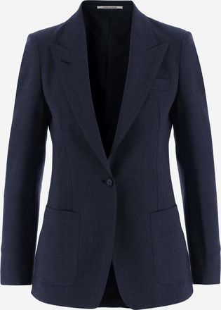 Tagliatore Tailored Stretch Wool Jacket with Pointed Lapels