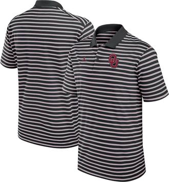 Jordan Brand Mens Jordan Brand Black/White Oklahoma Sooners Primetime Victory Striped Performance Polo at Nordstrom, Size Xxx-Large