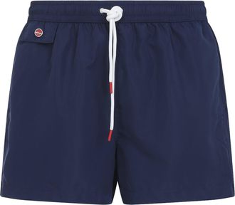 Kiton Blue Polyester Swim Shorts-Uomo