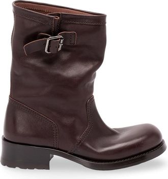 Prada Leather Mid-Calf Boots