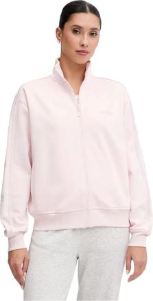 Guess Hoodies & sweatvesten, Dames, Roze, M, Polyester, Octavia Zip-through Sweatshirt